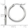 Black Bow Jewelry 2mm Stainless Steel Classic Round Hoop Earrings - 22mm (7/8 Inch) - 4 of 4