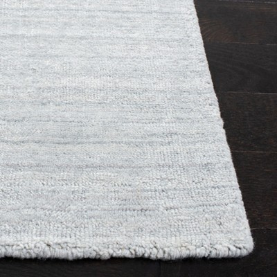 Scandinavian Hand-Knotted Loomed Gray Viscose Accent Rug
