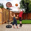 NAYSAYE Basketball Hoop Toddler Two in One Play Set with Dual Sided Backboard for Indoor Play Area, Black, 17"*71"*17" - 2 of 4