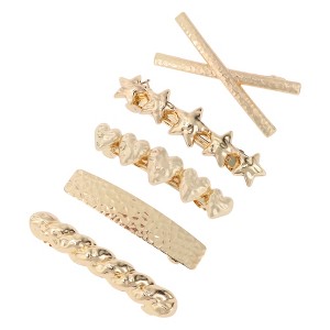 Unique Bargains Elegant Bow Hair Clips 5 Pcs - 1 of 4