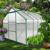 NicBex 6*10ft Polycarbonate Greenhouse with UV ProtectionLarge Walk-in Storage Shed with Adjustable Vent Window and Lockable Hinged Door - 2 of 4