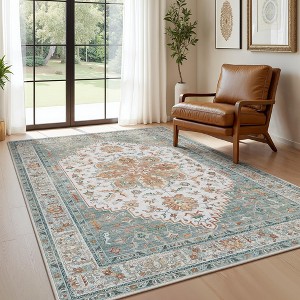 Abynow Medallion Distressed Persian Indoor Area Rug - 1 of 4