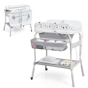 Baby Bathtub with Changing Table, Removable Bath Tub Unit w/Soft Cushion - 1 of 4