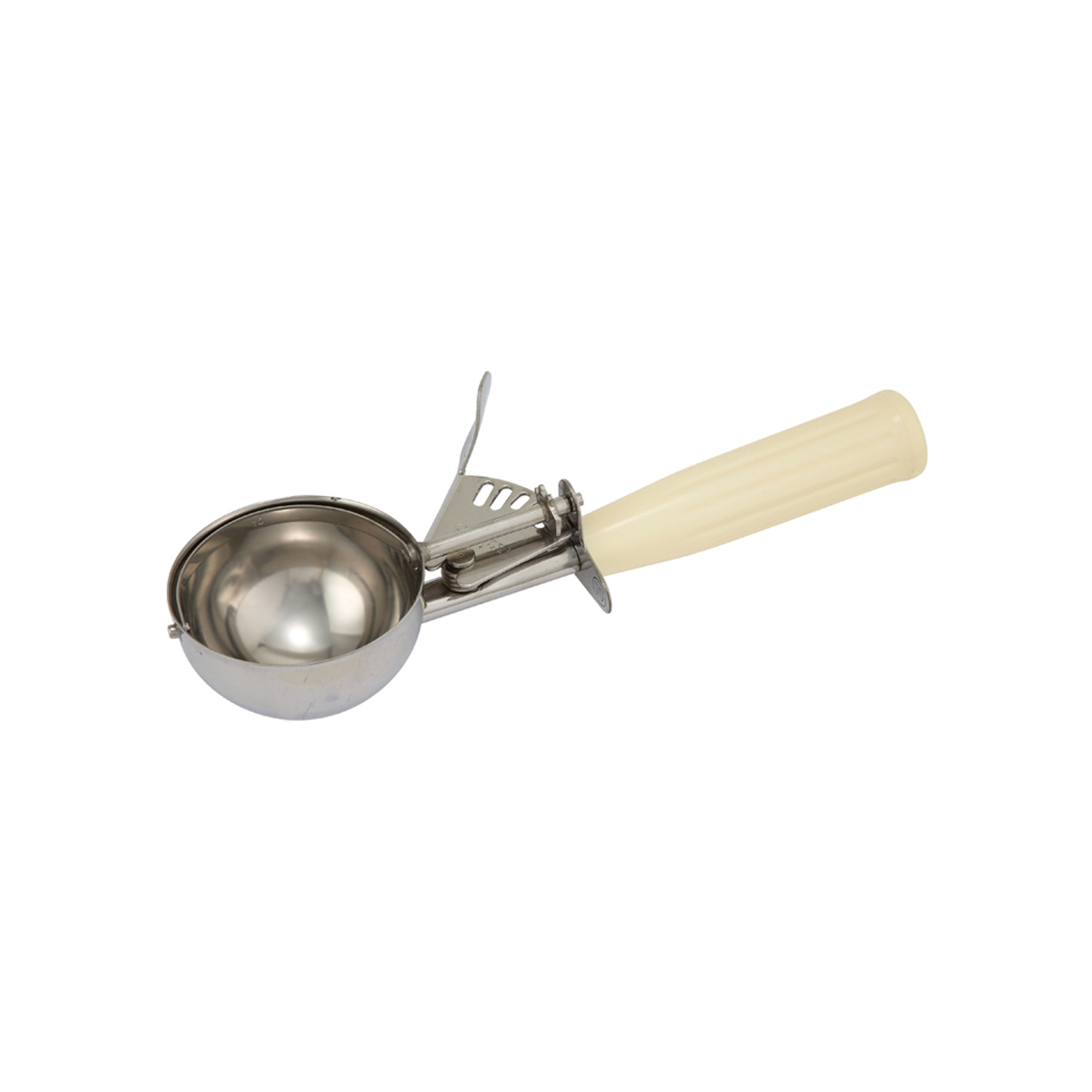 Winco Ice Cream Disher, Stainless Steel, Plastic Handle, White, Size 10 - Pack of 1