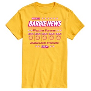Men's - Barbie - Barbie Land New Weather Forecast Short Sleeve Graphic T-Shirt - 1 of 4