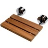 ALFI ABS16R-PC Polished Chrome 16Inch Folding Teak Wood Shower Seat Bench - 3 of 4