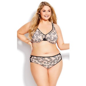 Avenue Women's Plus Size Fashion Microfiber Hi Cut Brief - 1 of 4