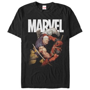 Men's Marvel Cable & Deadpool Battle T-Shirt - 1 of 4