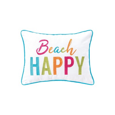 C&F Home 12" x 16" Beach Happy Embroidered Throw Pillow