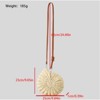 FATMOON Hand-woven Bag Women's Seaside Conch Shell Messenger Bag Cute Pearls Chains Handmade Weave Crossbody Bag Novelty Handbags - 2 of 4