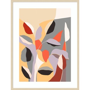 Amanti Art Happy Leaves B by Ioana Horvat Wood Framed Wall Art Print - 1 of 4