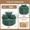 TiramisuBest Oversize Round Swivel Chair Cozy Club 360 degrees Swivel Sofa with 3 Pillows Chenille Fabric with Gray for sofa - 4 of 4