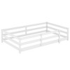 Okak Montessori Floor Bed Twin/Full Size,Modern Low Profile Toddler Bed with Safety Rails, Solid Wood Frame for Kids Bedroom Nursery - 4 of 4