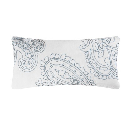 C&F Home Aqua Paisley Rice Stitch Pillow