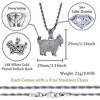 TOPGRILLZ Goat Chain Gold Necklace for Men Eagle Chain Rope Iced out Cubic Zirconia 14K Gold Plated Stainless Steel Necklace 24" Birthday Gifts - 2 of 4