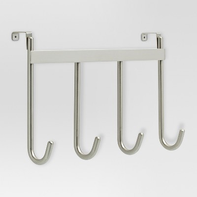 Smooth Over the Door Quad Hook - Satin Nickel - Threshold™