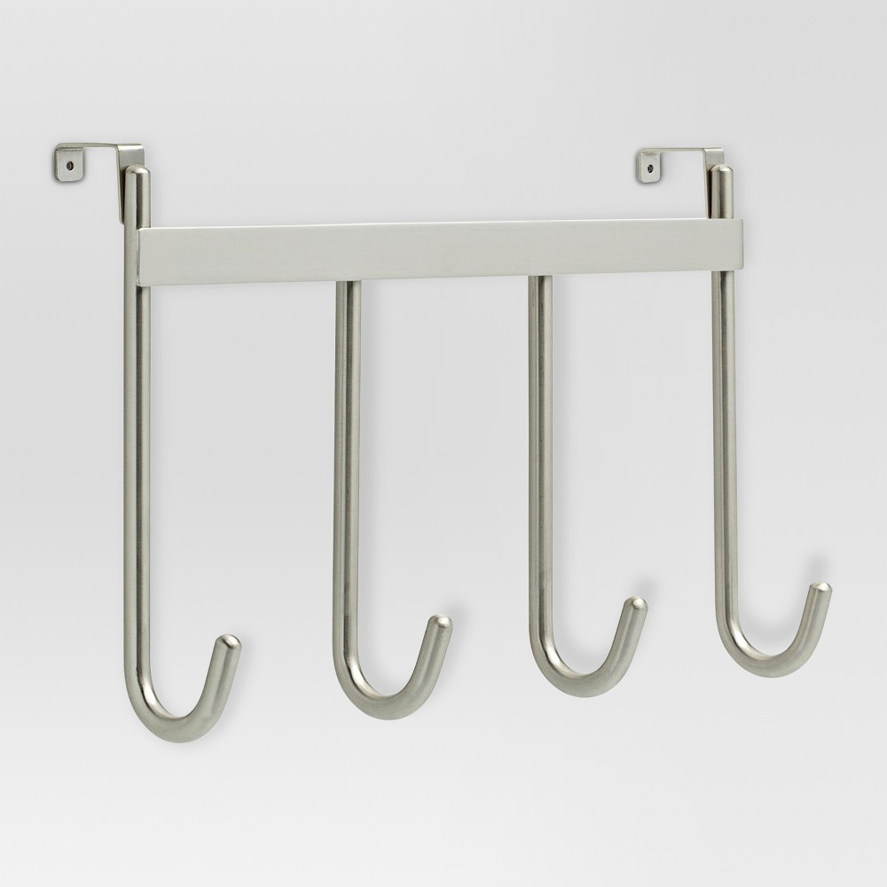 Threshold Smooth Over-the-Door Quad Hook - Satin Nickel