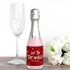 Big Dot of Happiness Joy To The World Christmas - Mini Wine and Champagne Bottle Label Stickers - Holiday Party Favor Gift for Women & Men - Set of 16 - 2 of 4
