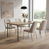 LeisureMod Lumen Dining Chair – Modern Upholstered Kitchen Chair with Gold Steel Legs, Ergonomic Accent Chair - 3 of 4