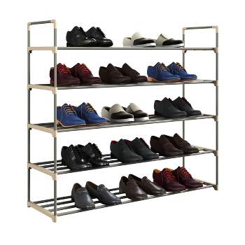 Honey-can-do 30 Pair Chrome Rolling Shoe Tower : Target