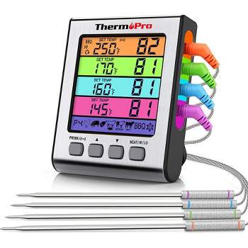 ThermoPro Bluetooth 4 Probes Wireless Food Thermometer Black/Red TP25W -  Best Buy