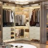 Aheaplus Set of 3 Freestanding Corner Closet System, Space-saving Closet Organizer  with Drawers and Hanging Rods - 4 of 4