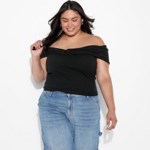 Women's Off the Shoulder Pullover Sweater - Wild Fable™ - 1 of 3