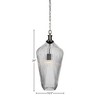 Toltec Lighting Carina 1 - Light Pendant in  Brushed Nickel with 11" Clear Ribbed Shade - 2 of 2