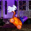 SYNCFUN 5ft Long Halloween Inflatable Pumpkin Carriage with Witch Hat for Halloween Party Indoor, Outdoor, Yard, Garden, Lawn Decoration - 4 of 4