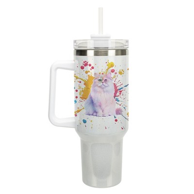 100 North Long Live Cowgirls Cowboy Hat Flowers Wrap-Around 40 Oz. Stainless Steel Water Bottle Coffee Mug, Spill & Leak Resistant, Travel Tumbler