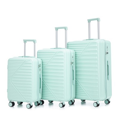 3 Piece Set Of Luggage,ABS Spinner Wheel Luggage With TSA Combination Lock,20/24/28 Inch Luggage Set,Suitcases Set-Cuddlewood