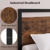 6 Inch Twin Metal Platform Bed Frame with Wooden Headboard and Footboard, Mattress Foundation - 3 of 4