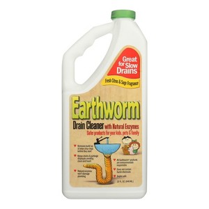 Earthworm Drain Cleaner Fresh Citrus & Sage - Case of 6 - 32 fl oz - 1 of 2