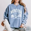 Simply Sage Market Women's Lightweight Garment Dyed Graphic Sweatshirt Montana Forest Scene - 2 of 4
