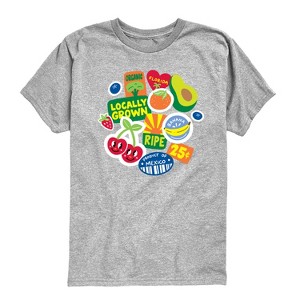 Boys' - Instant Message - Fruit Stamps Short Sleeve Graphic T-Shirt - 1 of 4