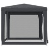 VidaXL Party Tent with 4 Mesh Sidewalls Anthracite 8.2'x8.2' HDPE - 4 of 4