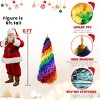Rainbow Spiral Artificial Christmas Tree, Colorful PVC Tips, Unique Swirl Design, Full & Lush Shape, Indoor Holiday Decoration - Cuddlewood - 4 of 4