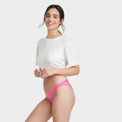 Women's Laser Cut Cheeky Bikini - Auden™ Assorted Pink L : Target