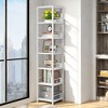 NicBex 6-Tier Corner Bookshelf with Display Shelves & Metal Frame Bookcases for Living Room Home Office, Brown - 4 of 4