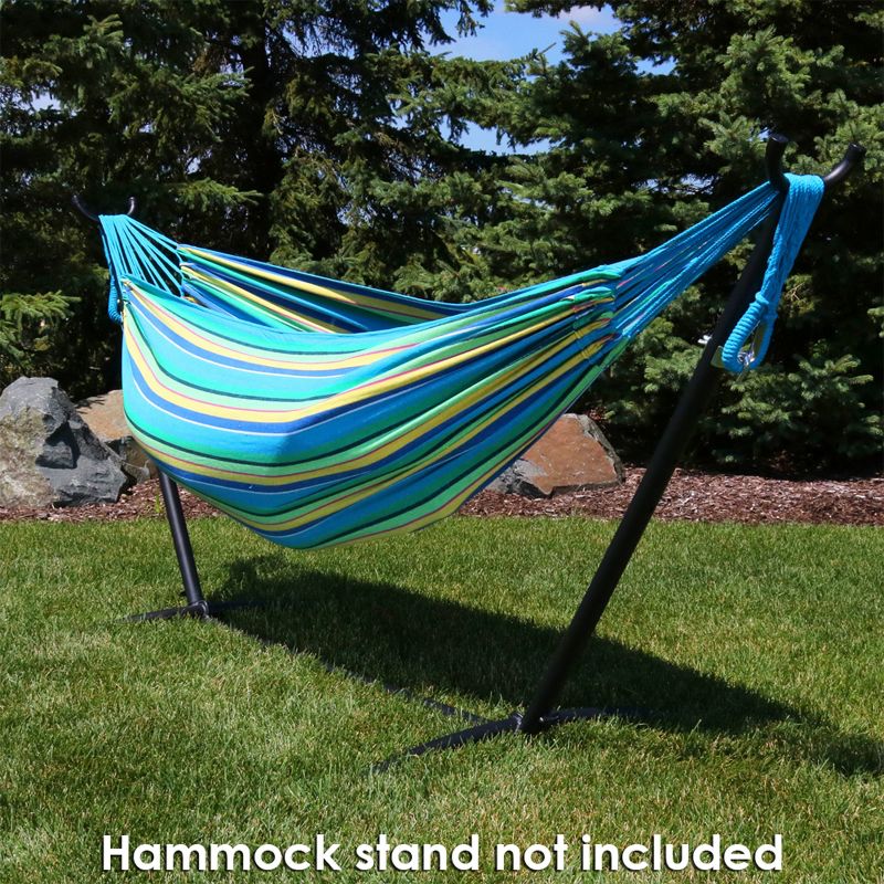 Sunnydaze Large Two-Person Double Brazilian Hammock For Backyard and Patio - 450 lb Capacity, 3 of 10