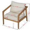 Christopher Knight Home Osborn Outdoor Slat Design Acacia Wood Club Chair (Set of 2) - 3 of 4