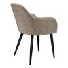 Monarch Specialties Dining Chair Set Of 2 Side Upholstered Kitchen Dining Room Fabric Metal Beige Black Contemporary Modern - 4 of 4