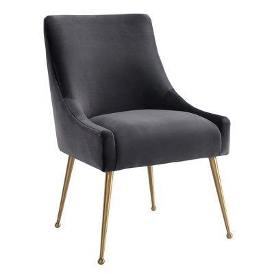 Beatrix Velvet Side Chair Grey