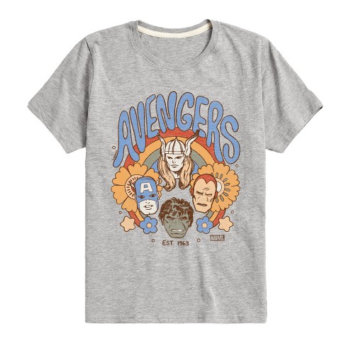 Boys' - Marvel - Avengers Floral Short Sleeve Graphic T-Shirt - image 1 of 4