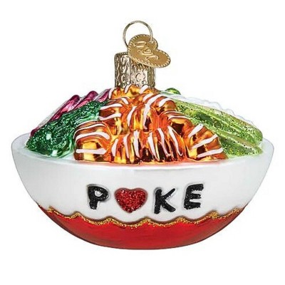 Old World Christmas 2.0 Inch Poke Bowl Popular Hawaiian Dish Tree Ornaments