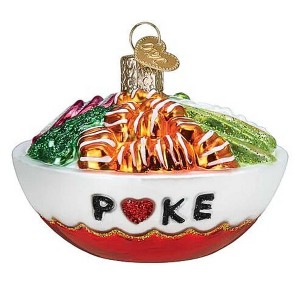 Old World Christmas 2.0 Inch Poke Bowl Popular Hawaiian Dish Tree Ornaments - 1 of 3