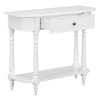 36"Wx30"H Solid Wood Vintage Style Console Table With Top Drawer And Open Lower Shelf,Console Table Entryway Narrow - Maison Boucle - 4 of 4