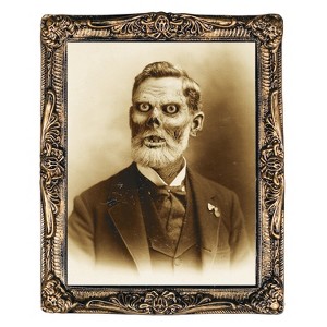 Seasonal Visions Framed Portrait Halloween Decoration - 21 in x 17 in - Gray - 1 of 1