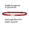 INSPIRE CHIC Women's Retro Skinny Interlock Buckle Thin Waist Belt 0.55 inches Width - 4 of 4
