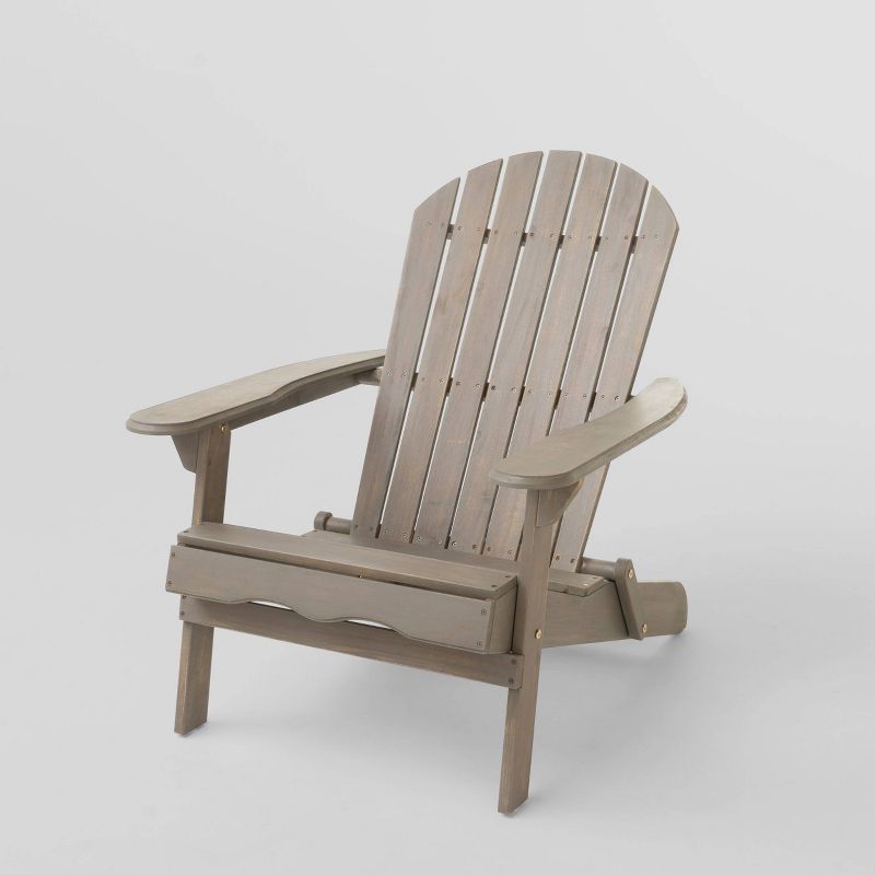Hanlee Folding Wood Adirondack Chair - Christopher Knight Home, 1 of 7
